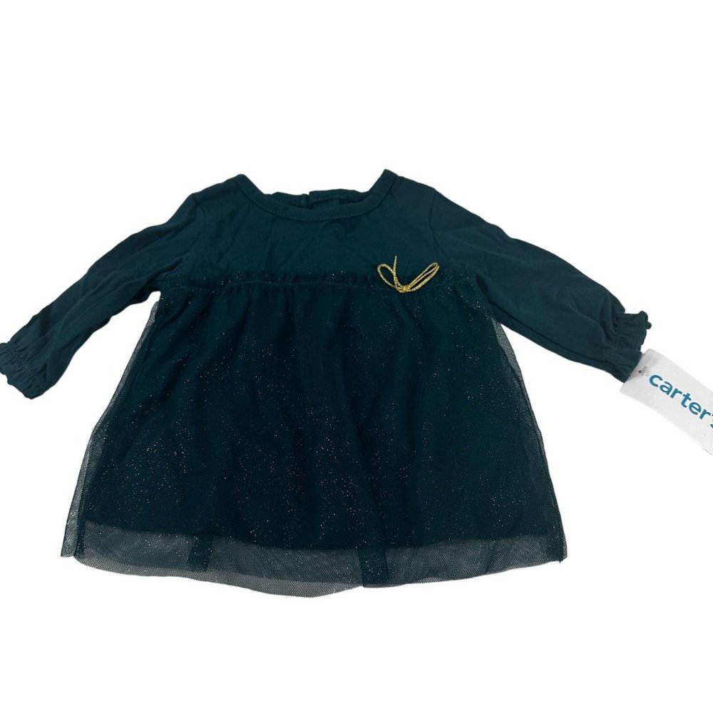 Carter's Girl's Size 3 Month Dress No Underpants Of The 2 Piece Set Green New